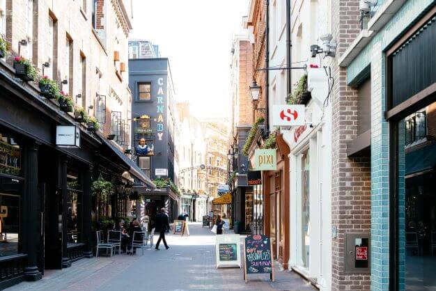 Irresistible Areas to Shop in London 2 luxury clothing stores in Carnaby Street in Soho in London