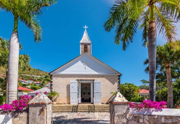 The 8 Best Things to Do in St Barts 2 St Bartholomews Anglican Church in Saint Barthelemy. Church at harbor of Gustavia St Barts.