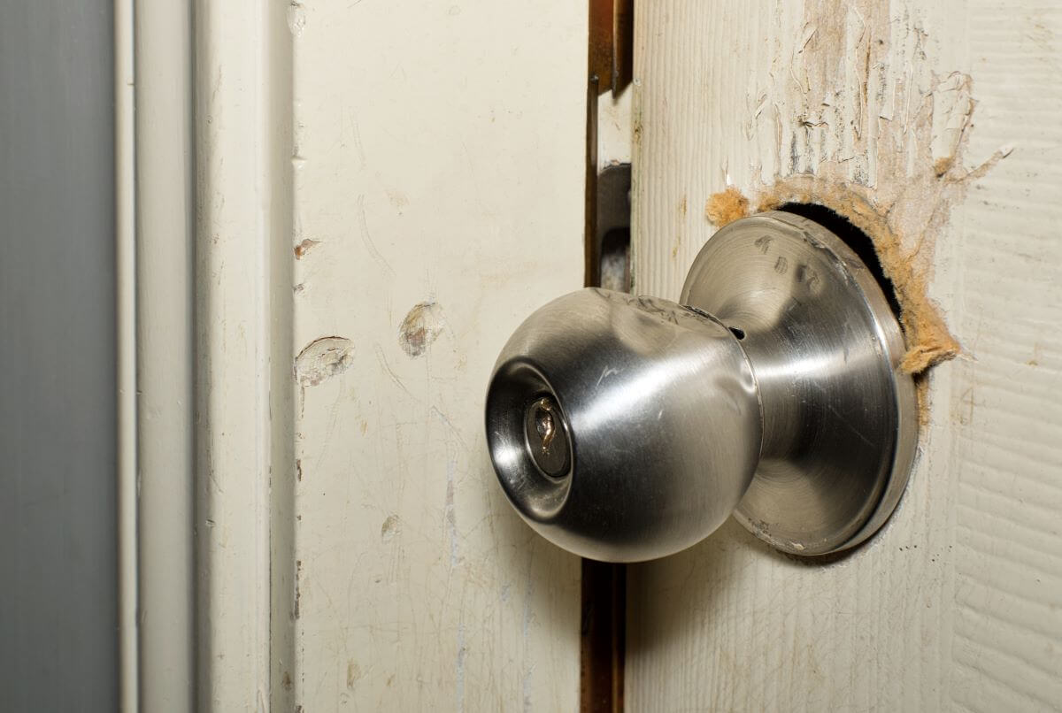 Locksmiths: The Unsung Heroes Of Our Personal Security 2 broken door knob after burglary