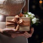 Bride & Groom Wedding Gift Ideas 4 bride holds wedding present