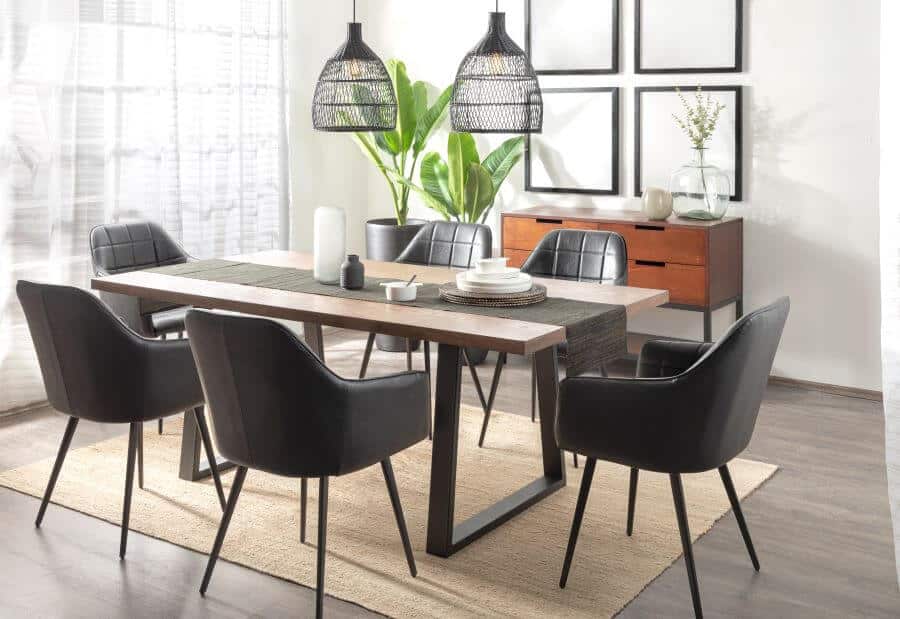 Elevate Your Interior: A Comprehensive Guide to Interior Design 6 modern dining room table with overhead lighting