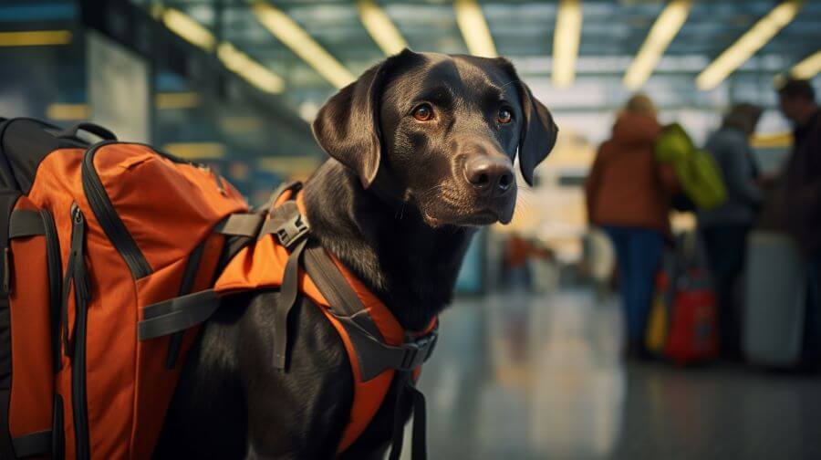Travelling with your Dog: What you need to know before you fly 2 traveller dog at airport