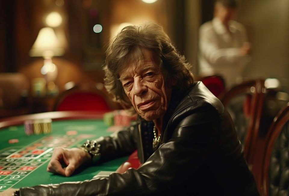 mick jagger in a casino