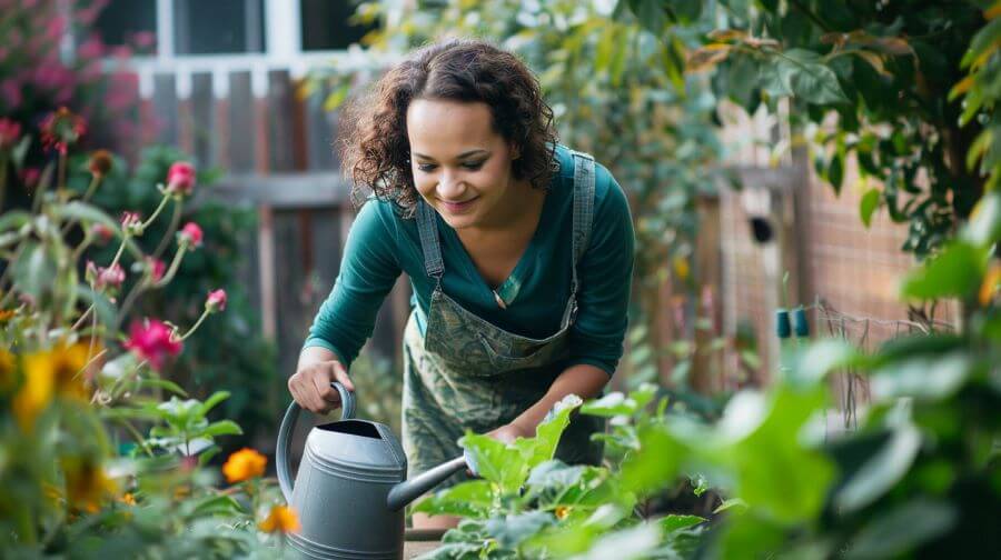 Gardening 101: Basic Tips For Beginners 1 jojo watering in the garden and not staged in the slightest
