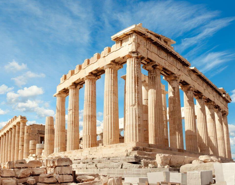 Parthenon on the Acropolis in Athens Greece