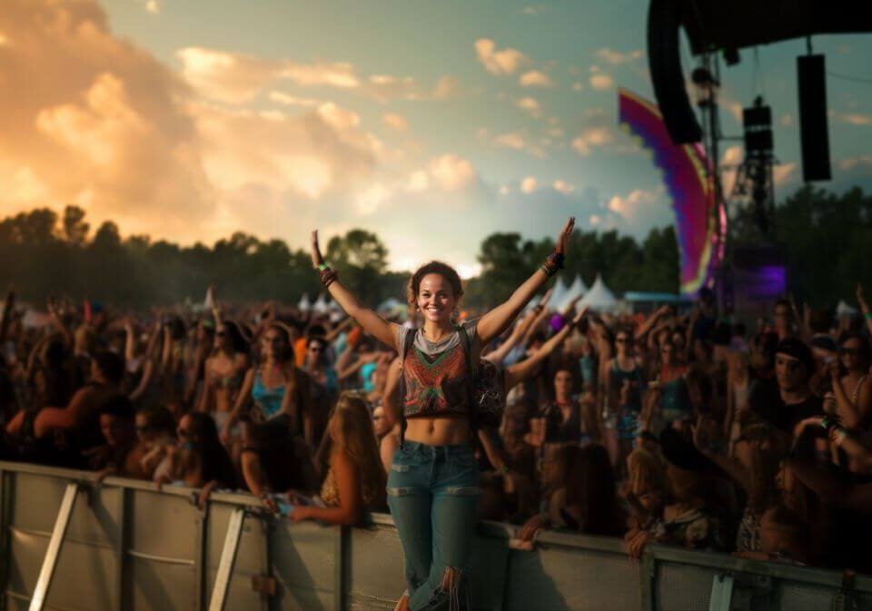 JoJo in VIP at music festival