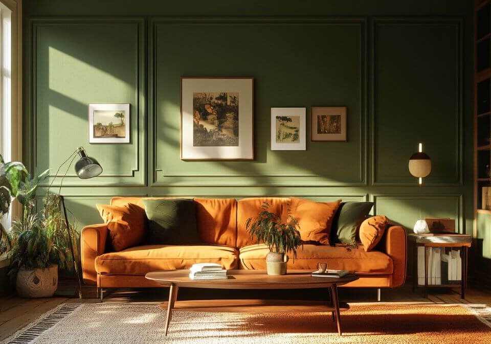 living romm in autumnal colours