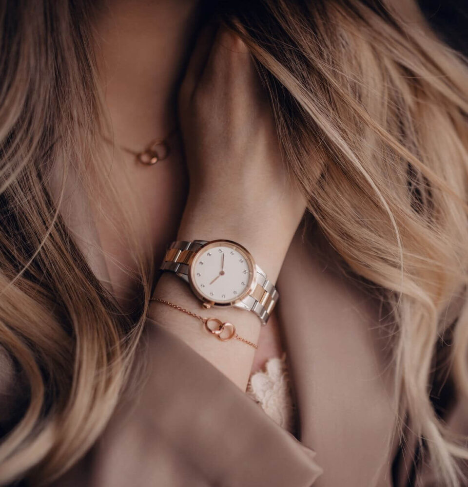 woman with luxury watch