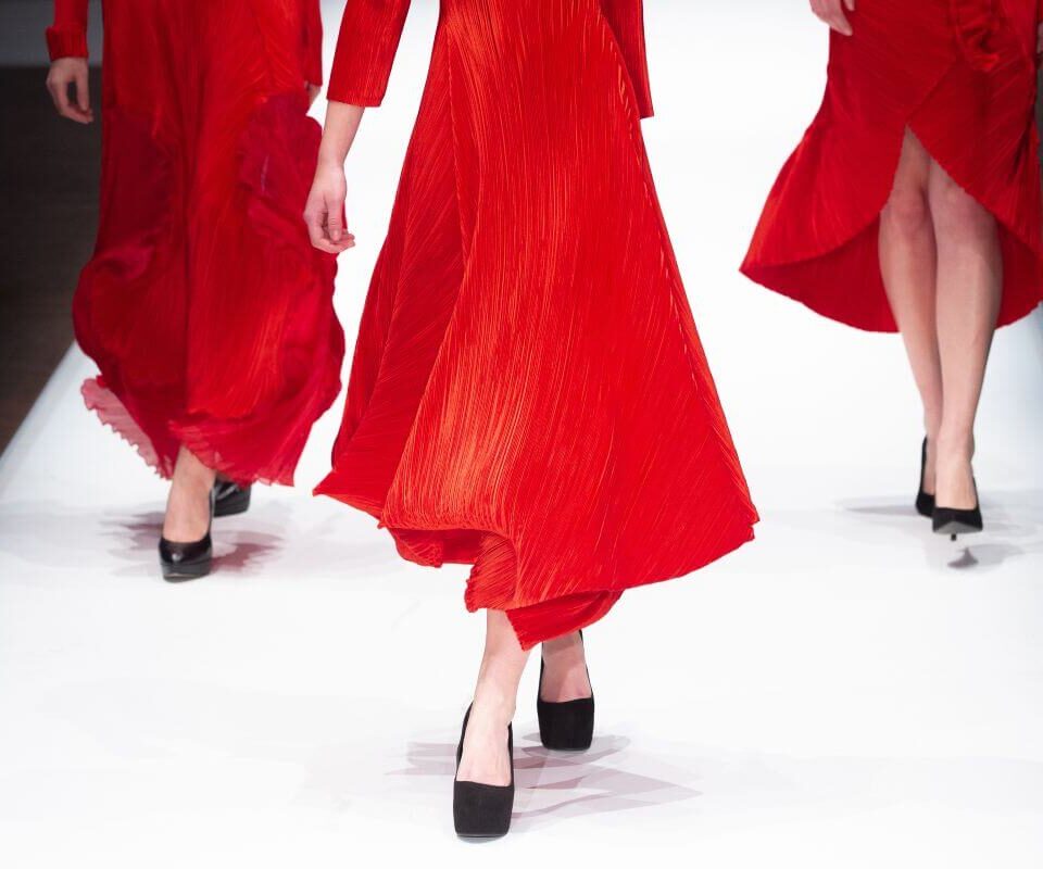 models on runway at london fashion week