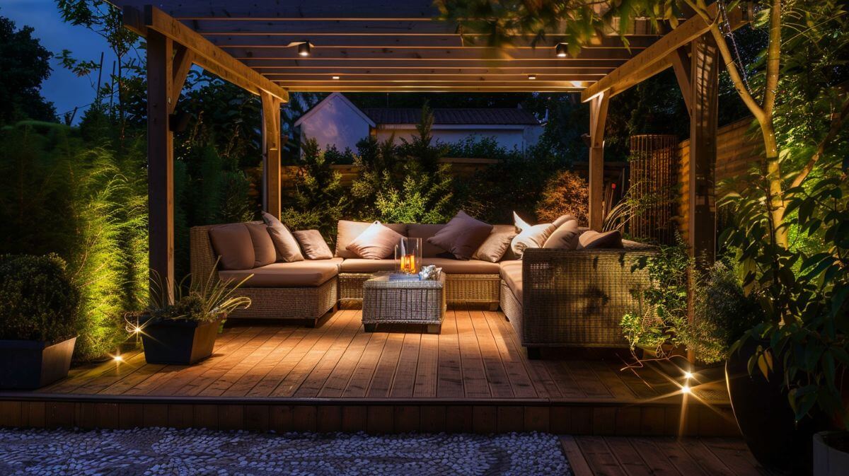 Design Tips for a Beautiful and Functional Outdoor Space 7 pergoda with lighting