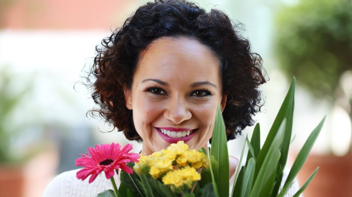 How to Choose the Perfect Present for Every Celebration 1 jojo holding flowers