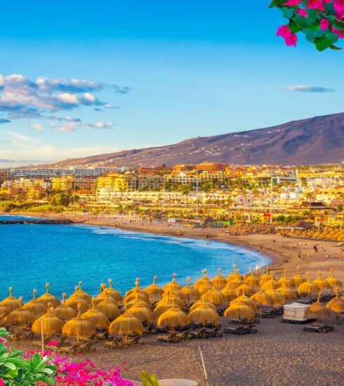 Torviscas beach in Tenerife Canary island Spain