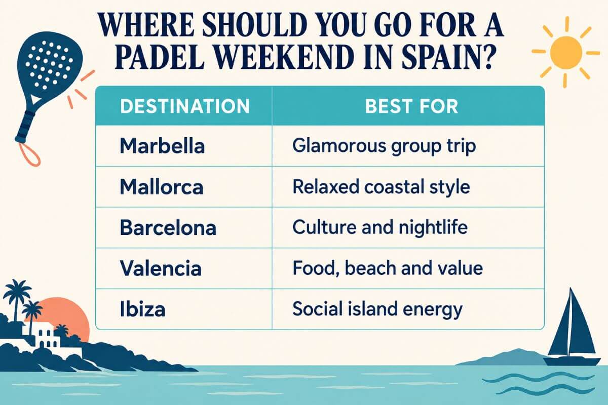 The Stylish Londoner’s Guide to a Padel Weekend in Spain 5 weekend padel break ideas
